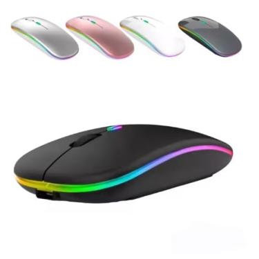 Imagem de Mouse Wireless Recarregável Led Rgb 2.4 Ghz Sem Fio