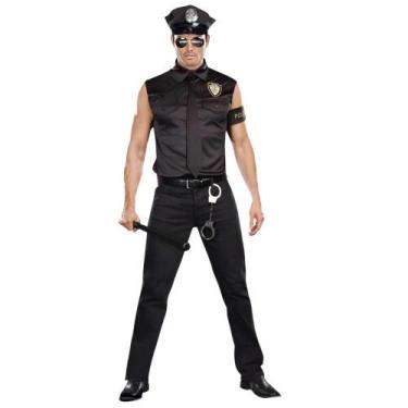Imagem de Fantasia Policial Masculino Adulto - Jade Fashion, P