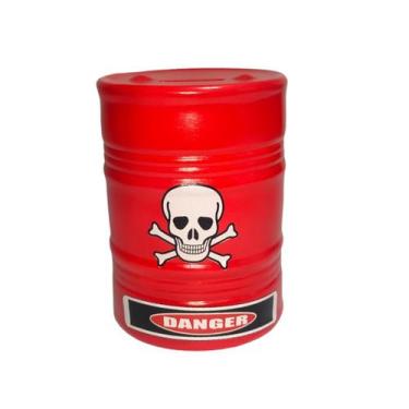 Imagem de Cofrinho Latão Vermelho de Ceramica Decoração Mesa de Festa - Hp Decor