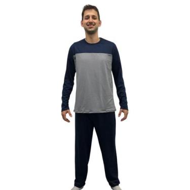 Imagem de Pijama Masculino Calça e Blusa Manga Longo Conforto - Bella Fiore Moda