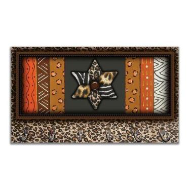 Imagem de Cabideiro de Parede Porta Colar Chaves Cintos Toalhas Onçinha - Formal