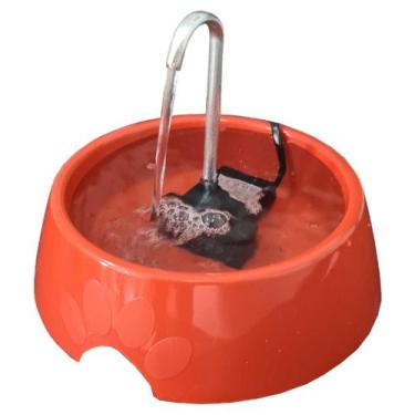 Imagem de Bebedouro Fonte Cachorro e Gato Com Filtragem Mec Pet 1,0L Vermelho