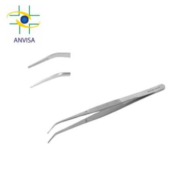 Imagem de Pinça Clínica para Algodão - Aço Inoxidável - Instrumento Cirúrgico - 