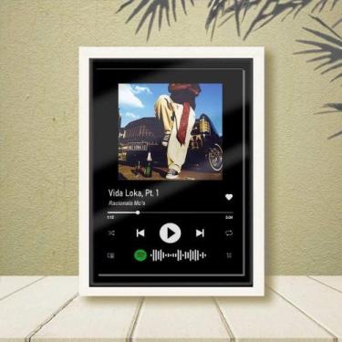 Imagem de Quadro Spotify Racionais -vida Loka Personalizado Interativo 20x30cm -