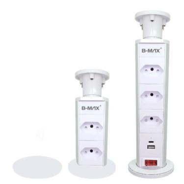 Imagem de Torre De Tomada Multiplug Retrátil Com 3 Tomadas USB C 20A - Bmax, Bra