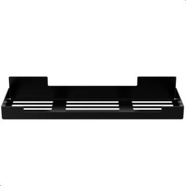 Imagem de Porta Shampoo Com Adesivo Suporte Banheiro Preto ELG - HomeDecor