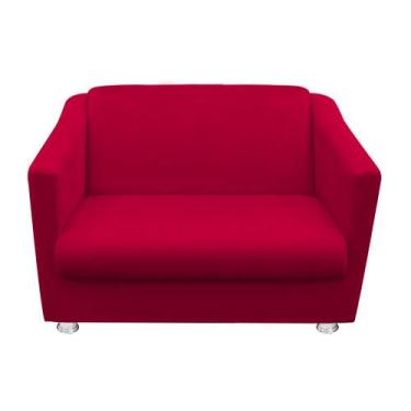 Imagem de Namoradeira Tilla Decorativa 2 Lugares Suede Vermelho - Neros Interior