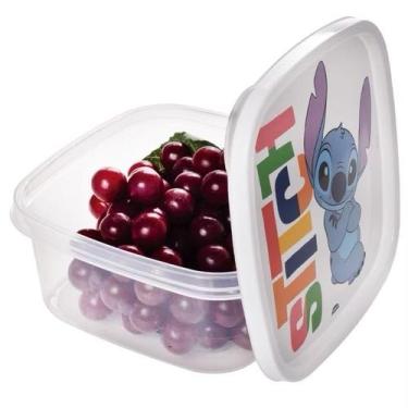 Imagem de Pote Stitch Quadrado Lancheira Mochila 1,1L - Plasútil