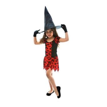 Imagem de Fantasia Bruxinha Legal Halloween Infantil - Jade Fashion, P VERMELHO