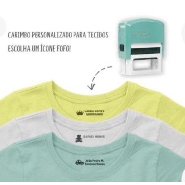 Imagem de Carimbo Automático Personalizado + Tinta Para Tecido - Nykon