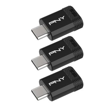 Imagem de Flash Drive USB 3.2 tipo C PNY Elite-X de 64 GB – Leitura de até 200 MB/s, desempenho avançado, armazenamento de dados portátil conveniente, design de ajuste ultracompacto, conector tipo C, pacote com