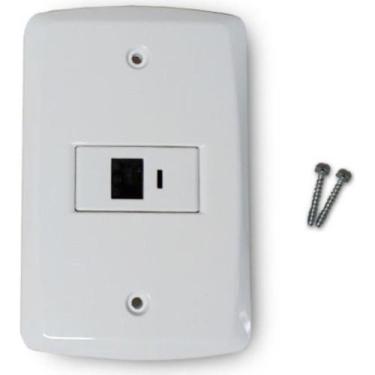 Imagem de Conjunto Tramontina Liz 4X2 Branco Com Placa (1 Tomada Rj45), Branco