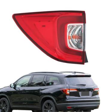 Imagem de labwork Lâmpada traseira de substituição para Honda Pilot 2019-2022 Lente vermelha lado do motorista luz de freio de halogênio externa 33550TG7A11 HO2804120