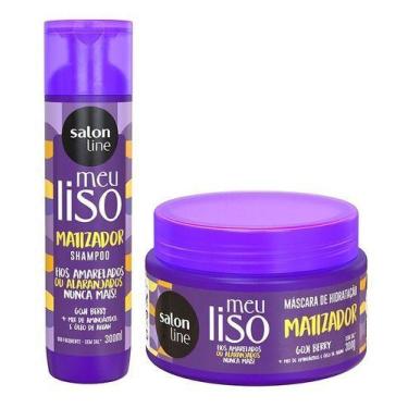 Imagem de Kit Shampoo E Máscara Meu Liso loiromatizadodo - Salon Line
