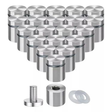 Imagem de Prolongador para Vidro e Madeira, Aço Inox Escovado, 25mm x 25mm (80)