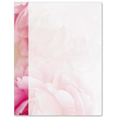 Imagem de PaperDirect Peony Passion Paradise Spring Convite Flores Especial Evento Tema Papelaria, Papel de Borda, Papel Timbrado 21 x 28, 25 folhas, Papel de Escrita Premium Elegante, Papel Decorativo para