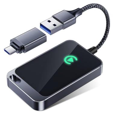 Imagem de Adaptador CarPlay sem fio para Apple - Conexão rápida estável para converter carros Dongle CarPlay com fio de fábrica para iPhone - sem latência do iOS 10+ para tela com USB C (cinza preto)