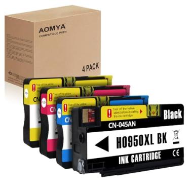 Imagem de Aomya Cartuchos de tinta 950XL 951XL compatíveis com HP 950 XL 951 XL Substituição para HP OfficeJet Pro 8600 8610 8620 8100 8630 8660 8640 8615 76DW 251DW (pacote com 4)