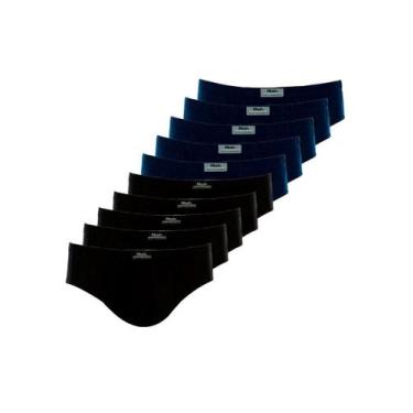 Imagem de Kit com 10 Cuecas Slip Mash 074.58 Colorido, Preto, GG