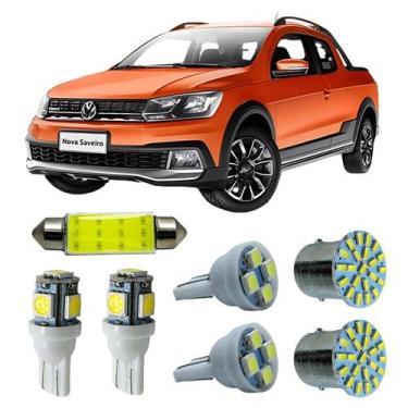 Imagem de Kit Led Interno Externo VW Saveiro Teto Placa Farolete Ré
