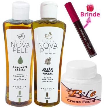 Imagem de Kit Facial Nova Pele: Sabonete Líquido + Loção Tônica + Creme Clareado