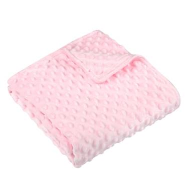 Imagem de Man Fai Sky Cobertor de bebê para meninas, cobertor macio para crianças, 76 x 101 cm, cobertores recém-nascidos para berçário, carrinho de bebê, cama infantil, assento de carro, camada dupla, rosa
