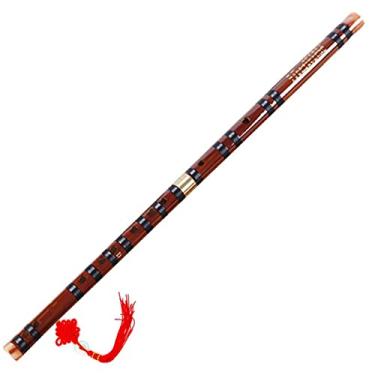 Imagem de Flauta de bambu profissional de sopro de madeira chave chinesa Dizi flauta transversal (5)