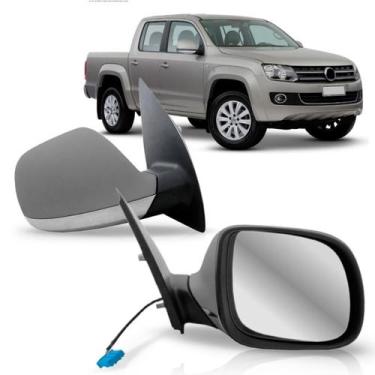 Imagem de Retrovisor Elétrico Amarok 2010 2011 2012 2013 2014 Cromado - METAGAL,