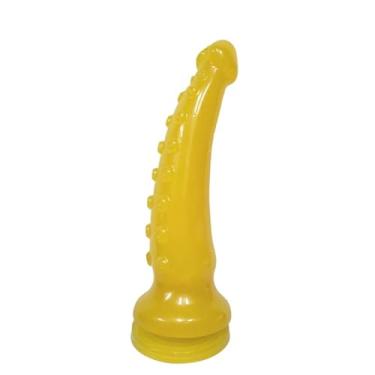 Imagem de Dildo Tentáculos 22x4cm com Ventosa Amarelo Jelly - Lovetoys