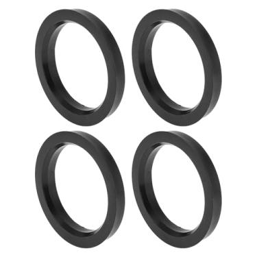 Imagem de INFINAUTO Anéis centralizados de cubo de roda de carro de 75,1 mm a 58,6 mm rodas de policarbonato preto eixo central amortecedor Hubrings 4 peças