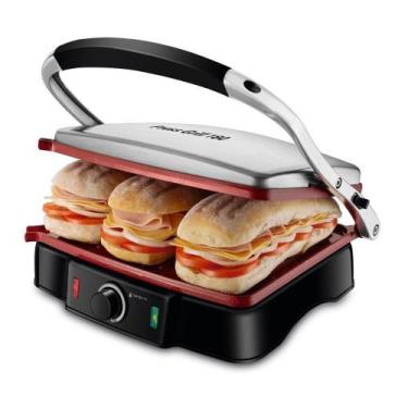 Imagem de Grill Elétrico Press Grill Mondial Red Ceramic Pg-02 110V, 110V