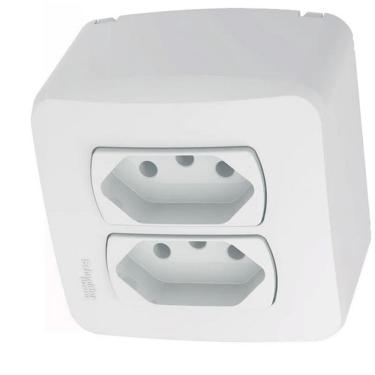 Imagem de Tomada Sobrepor 2 Módulo 2P+T Branco S3B66440 Schneider