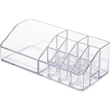 Imagem de Porta Maquiagem de Acrílico com 12 Divisórias Organizador de Esmaltes Joias perfumes