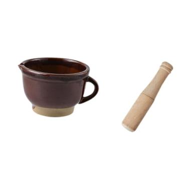 Imagem de ＫＬＫＣＭＳ Argamassa e pilão Ferramenta de cozinha Baby Fooding Bowing Bowing Reutilable Base Base Gerlic Ginger Grinder para Cereal de Arroz de Alho