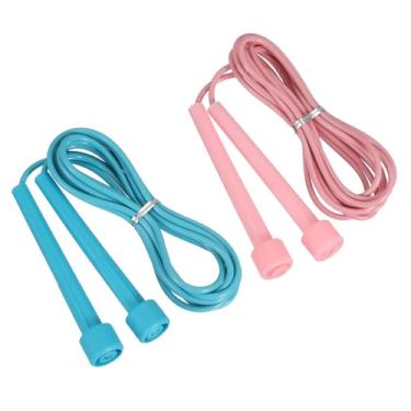 Imagem de PATIKIL Corda de pular PVC, 2 peças de corda de pular de velocidade ajustável, equipamento de exercício livre de emaranhados para treino, mulheres, homens, treinamento ao ar livre, fitness em casa