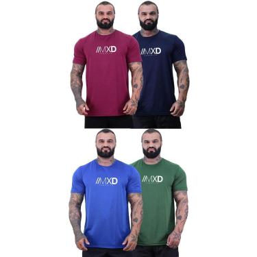 Imagem de Kit 4 Camiseta Tradicional Masculina MXD Dry 100% Poliéster Cor:;Tamanho:G;Gênero:Mascu...