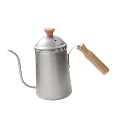 Imagem de WeiLaiKeQi Chaleira de café com bico longo, aço inoxidável, bule de gotejamento leve e prático, bule de chá com pescoço de ganso para camping, cozinha e café, Cor Vintage