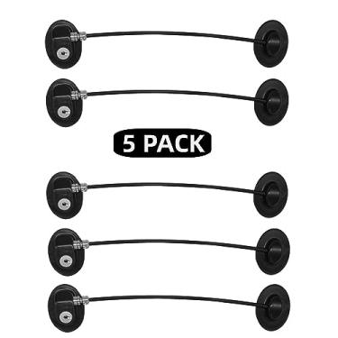 Imagem de REZIPO Fechadura Para Porta De Geladeira, Trava Gaveta Arquivo E Armário Segurança Crianças Da Black (5)