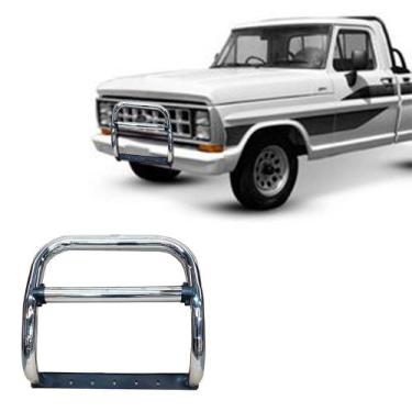 Imagem de Parachoque Quebra Mato F1000 1988 1989 1990 Cromo com barra - Solar