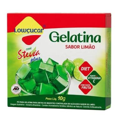 Imagem de Gelatina Stevia Lowçucar Plus Limão 10g