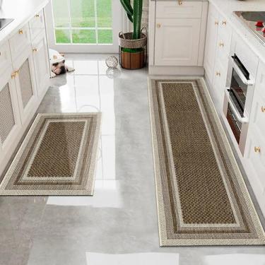 Imagem de Kit Tapete Passadeira 2 pç Cozinha Antiderrapante Js Mol Vr - IDEALIZA