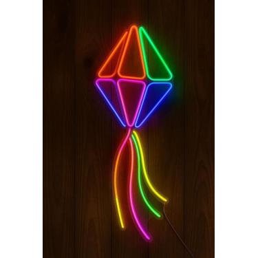 Imagem de Balão De Festa Junina Em Led Neon 60x24 Tamanho P - Comercial Luvi