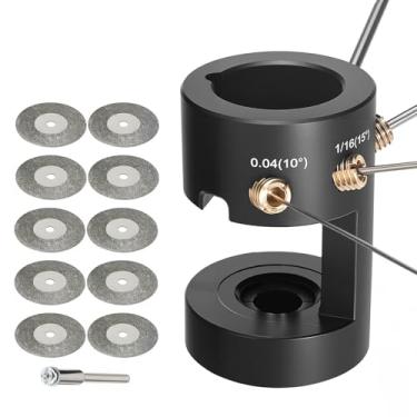 Imagem de Ferramenta de cabeça de apontador de eletrodo de tungstênio TIG, multiângulo com 4 compartimentos de corte, compatível com ferramenta de soldagem TIG