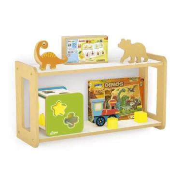 Imagem de Prateleira dupla montessori para quarto infantil madeira - JUNGES