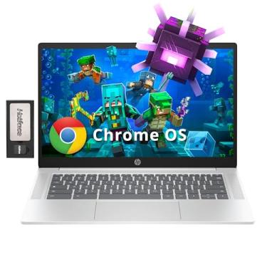 Imagem de HP Laptop Chromebook Antirreflexo Hd De 14", Processador Intel N200, 4 Gb Ram, 288 Armazenamento (Conjunto Estação Acoplamento 128 + 160 Gb), Placa Vídeo Uhd, Wi-Fi 6, Webcam, Sistema Operacional Ch