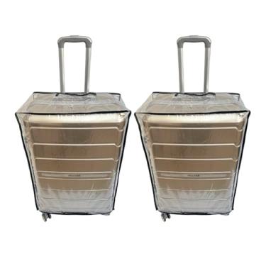 Imagem de 2 Capas Protetora Para Mala de Viagem - P-10Kg M-23Kg G-32Kg Escolha o Tamanho - Impermeável, Protege de Arranhão, Poeira, Impacto - Pvc Cristal Transparente