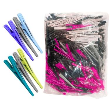 Imagem de Clips Plástico Bico de Pato Prendedor de Cabelo Santa Clara 250 Und