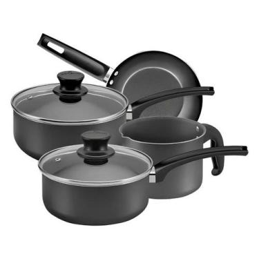 Imagem de Jogo panelas antiaderente panelux 4 peças grafite alumínio