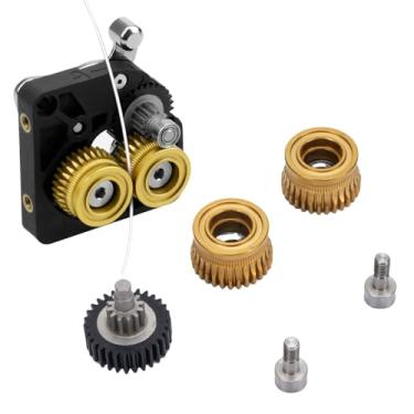 Imagem de Hyuduo Kit de Engrenagem Extrusora de Engrenagem de Redução de Extrusor Revestimento DLC de Aço Endurecido para K1 K1 Maximum K1C Ender 3 V3 V3 Plus 3D Printers Com 2 Engrenagens de