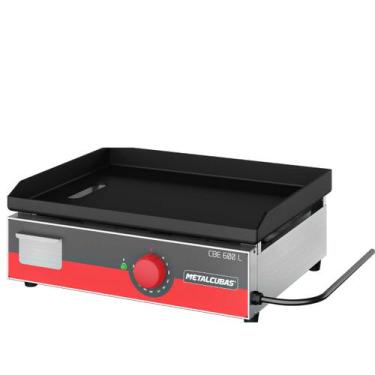 Imagem de Chapa Metalcubas Bifeteira Inox CBE 600 L Elétrica, 110V, vermelho